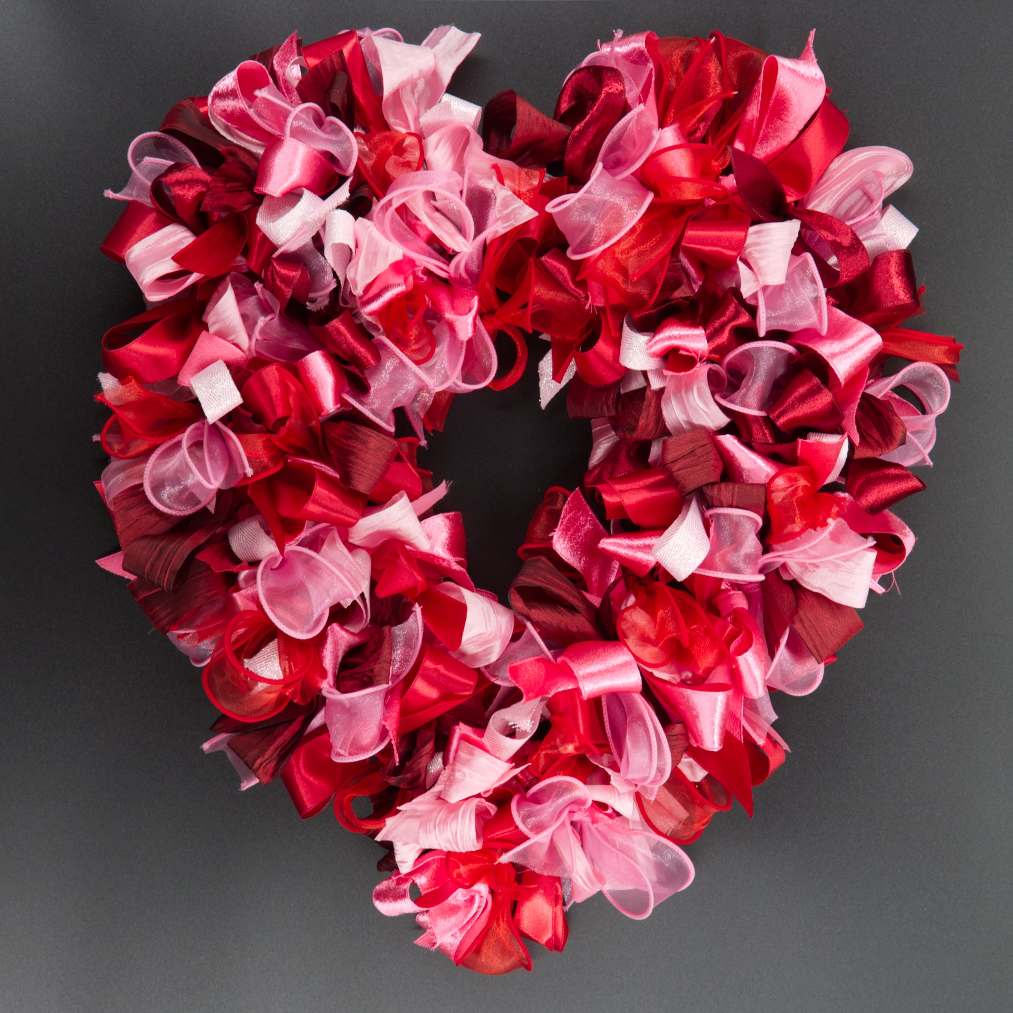How to Make a Heart Ribbon Wreath