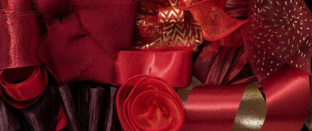 Premium AI Image  Red ribbon for gift wrapping red velvet ribbon aldi  christmas wrapping paper