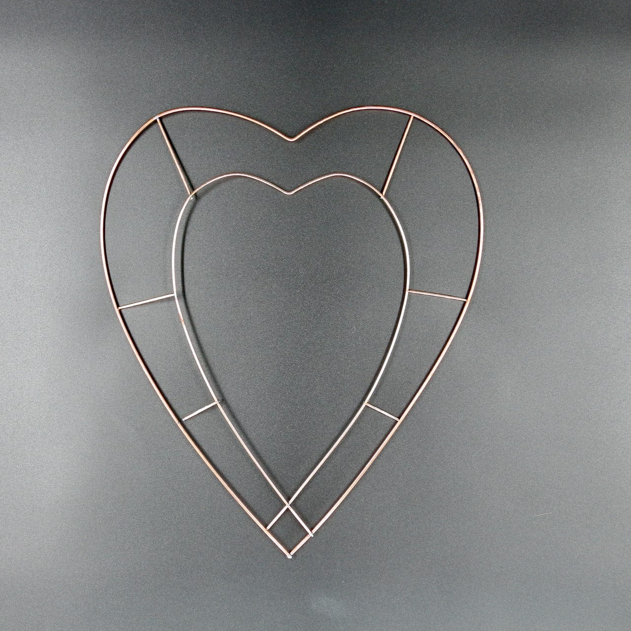 Ribbonly Accessories Copper Wreath Ring - Heart 12 inch (30cm)