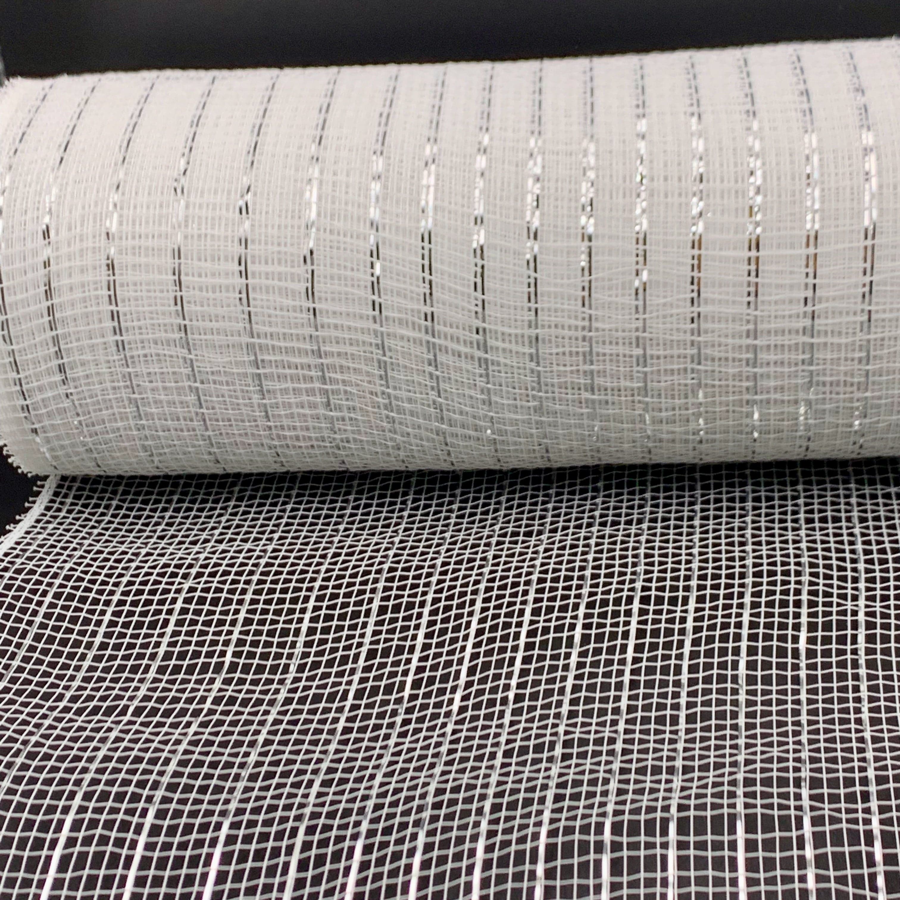 Ribbonly Deco Mesh White / 9m / 250mm Deco Mesh Diamond White