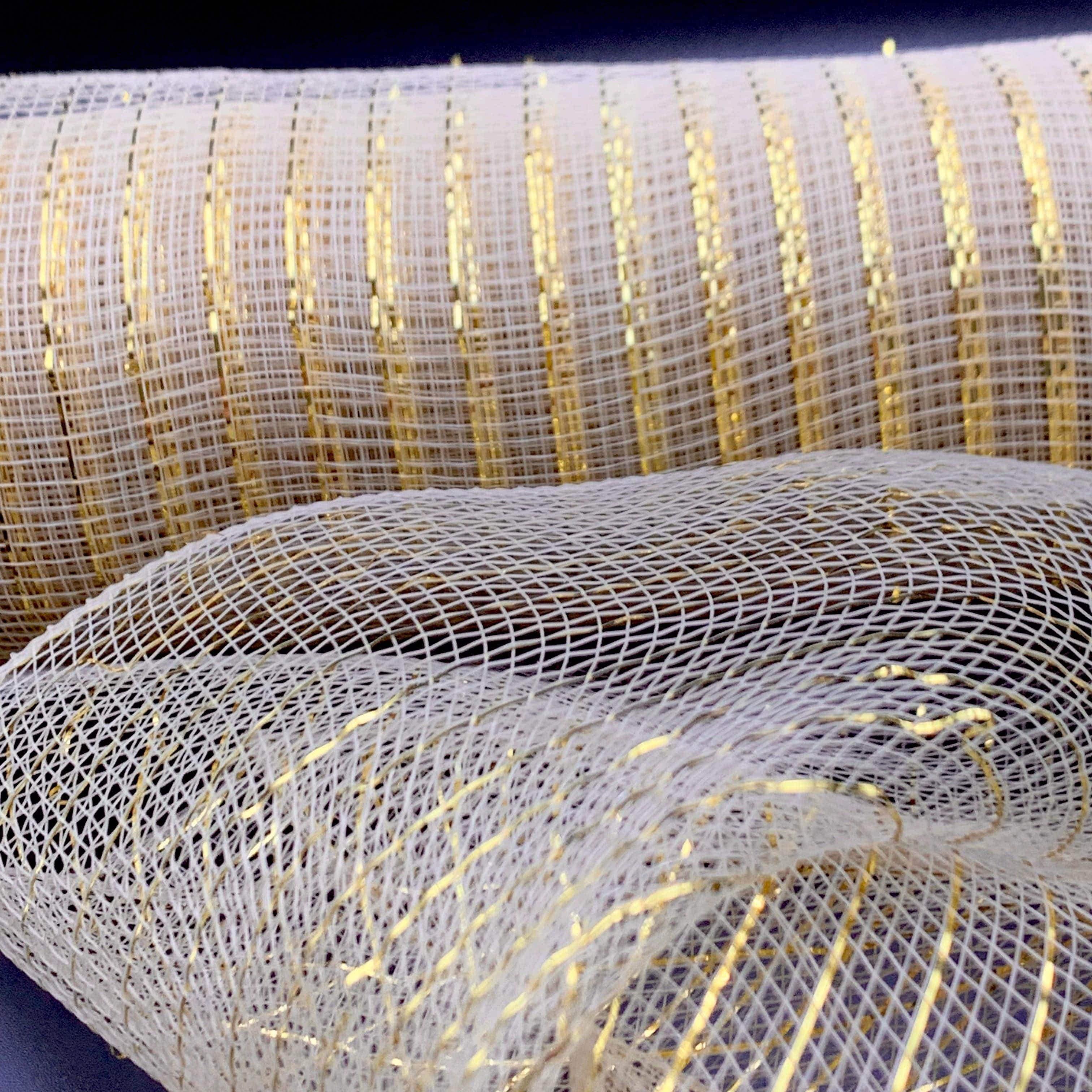 Ribbonly Deco Mesh Gold / 9m / 250mm Deco Mesh Gold Bullion