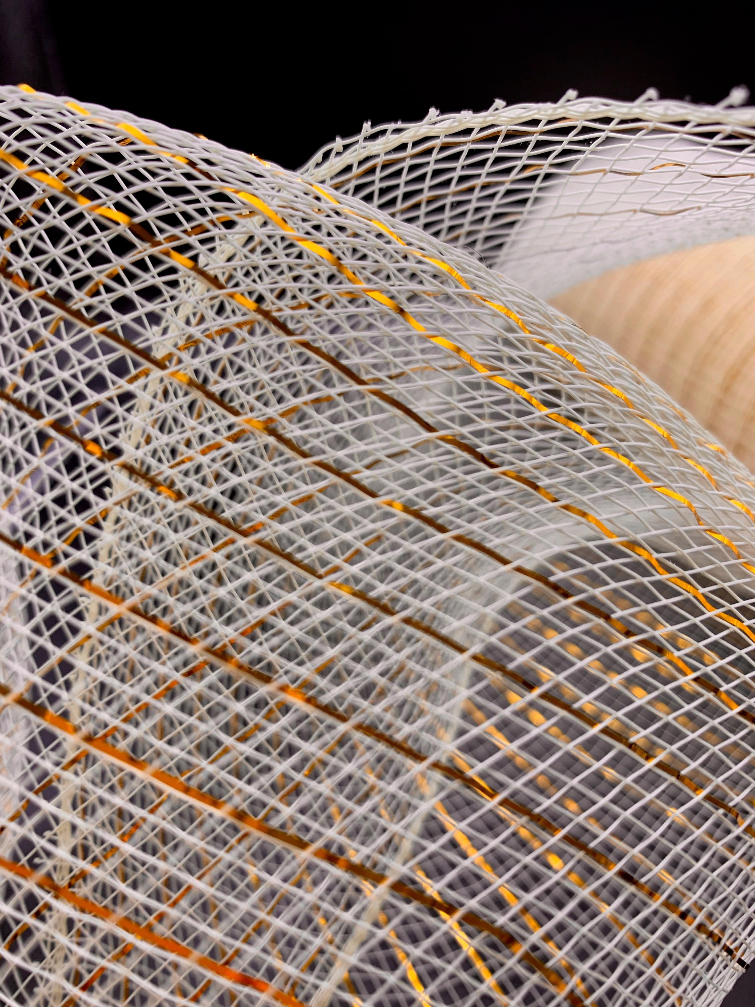 Ribbonly Deco Mesh Cream / 9m / 250mm Deco Mesh Ivory Dazzle