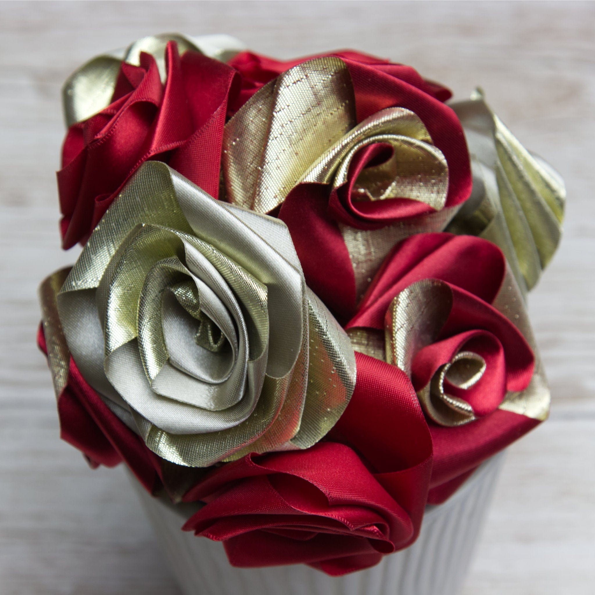 Ribbonly Kits Garnet Ribbon Rose making kit