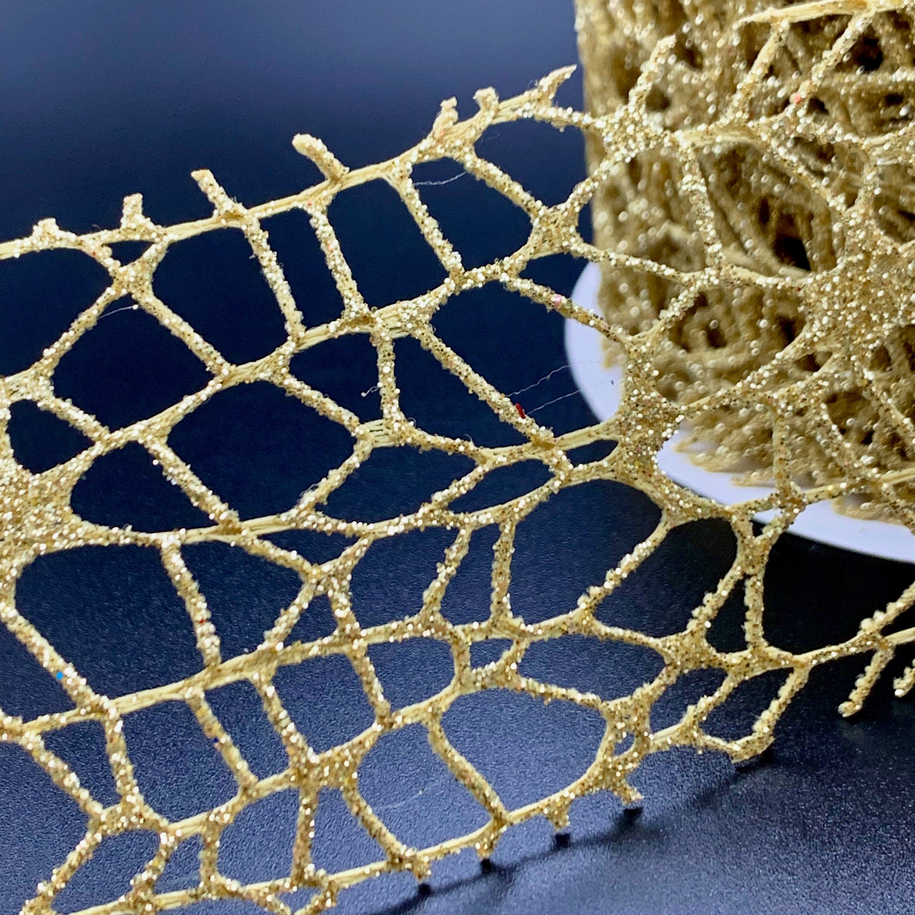 Ribbonly Mesh Gold / 5m / 60mm Gold Dust