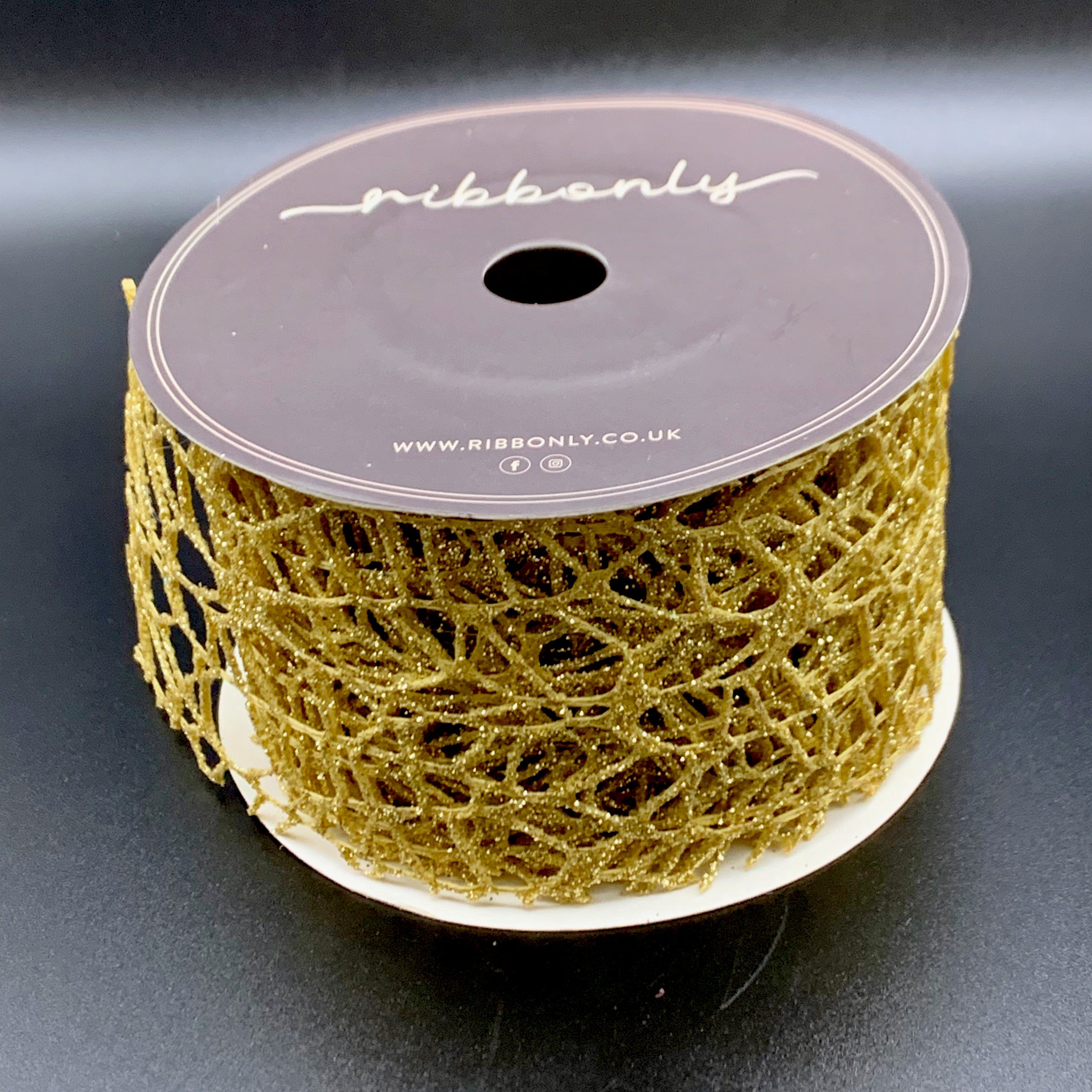 Ribbonly Mesh Gold / 5m / 60mm Gold Dust