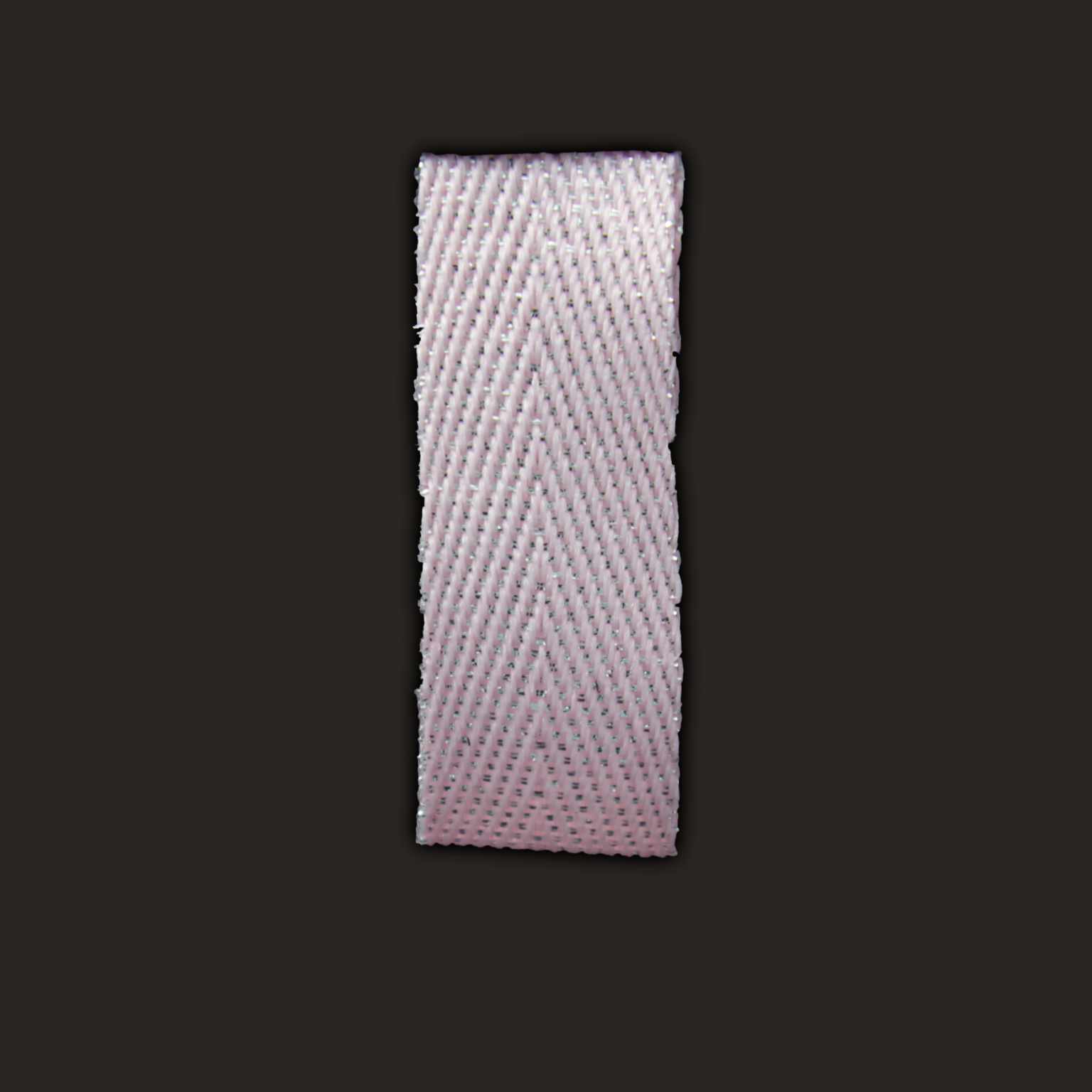 Ribbonly Metallic Pink / 10m / 16mm Silver Thread Herringbone Ribbon Cherry Blossom