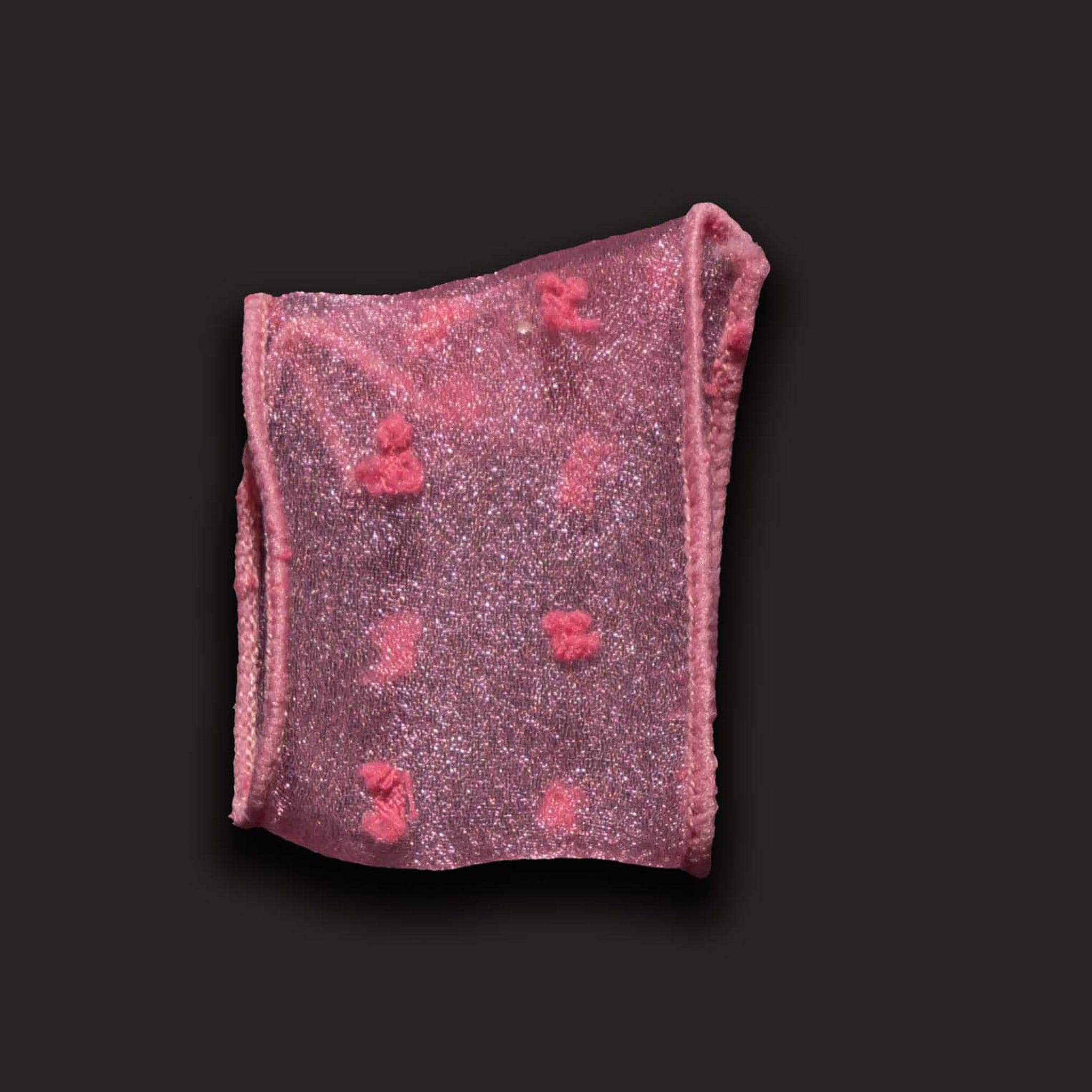 Ribbonly Organza Pink / 10m / 40mm Polka Organza Ribbon Dusted Rose