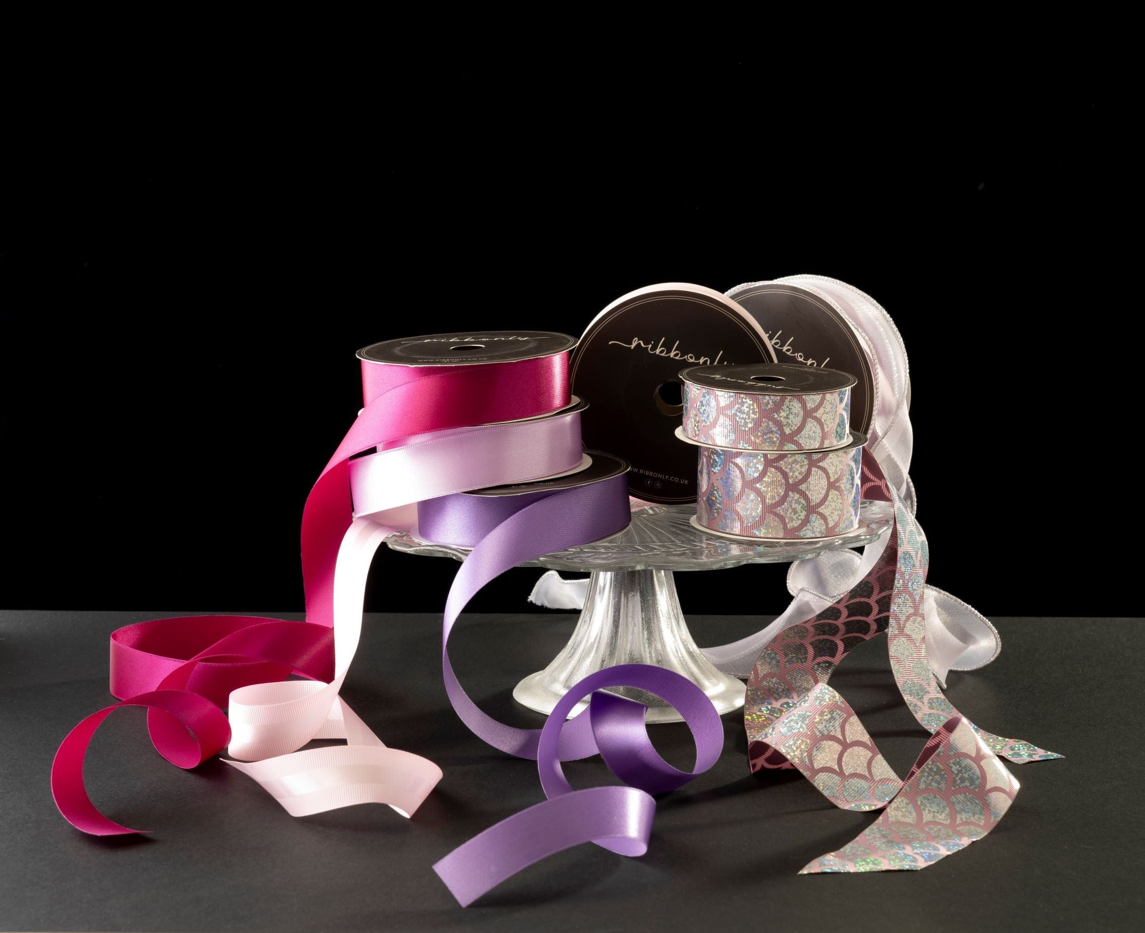 Ribbonly Satin Single Sided Satin Ribbon Orchid
