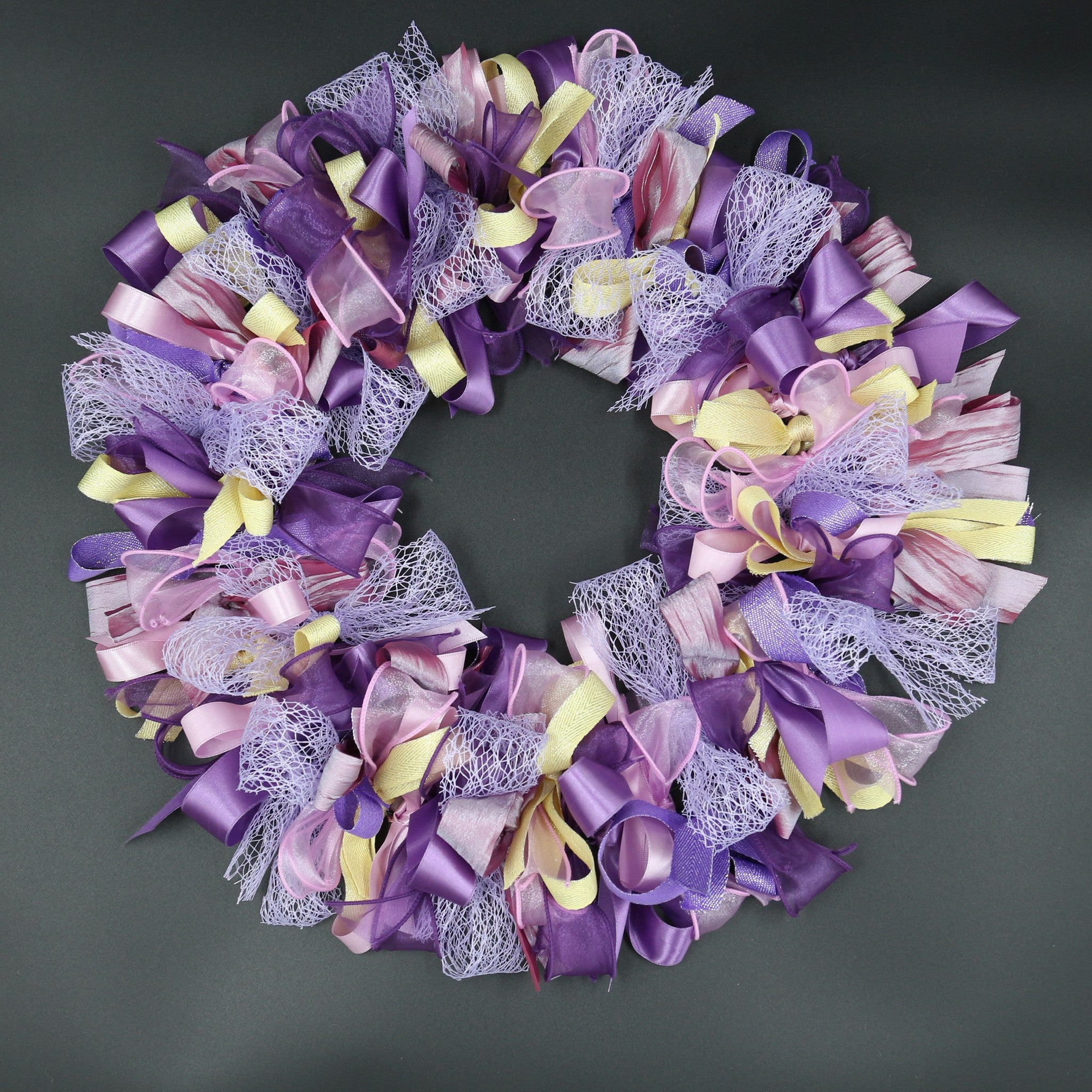 Place & Time 1.5 x 12' Spring Lilac Frayed Chiffon Ribbon - Spring Ribbon & Deco Mesh - Seasons & Occasions