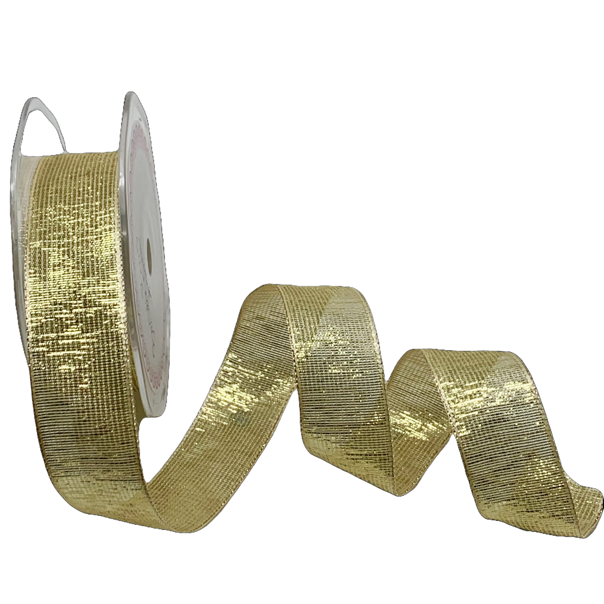 Gold metallic wired edge ribbon