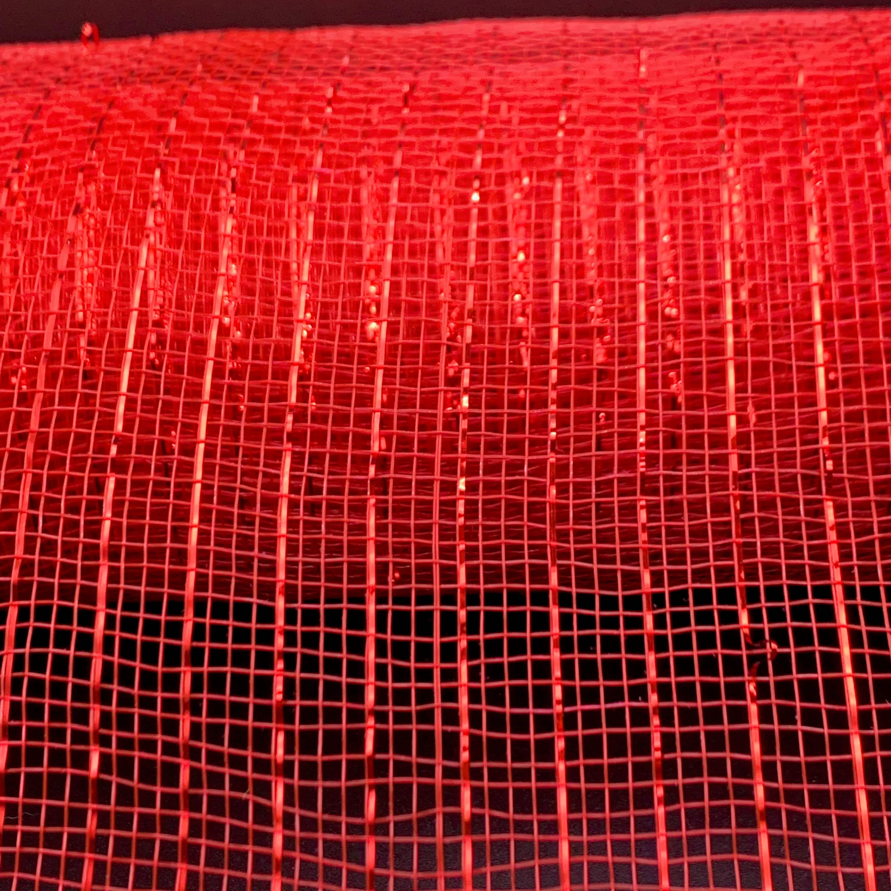 Ribbonly Deco Mesh Red / 9m / 250mm Deco Mesh Red Poinsettia