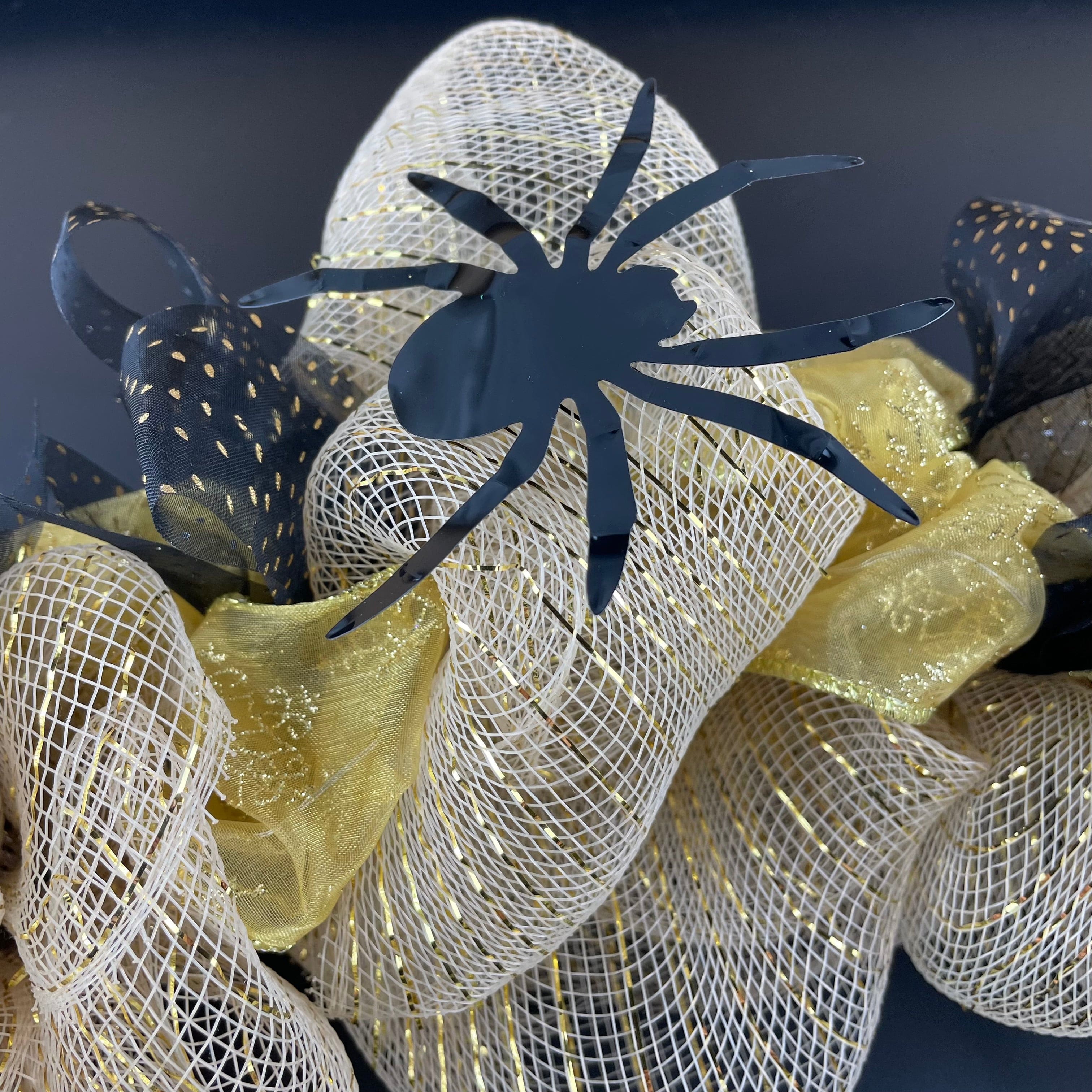 Ribbonly Kits Halloween Deco Mesh Spider Wreath