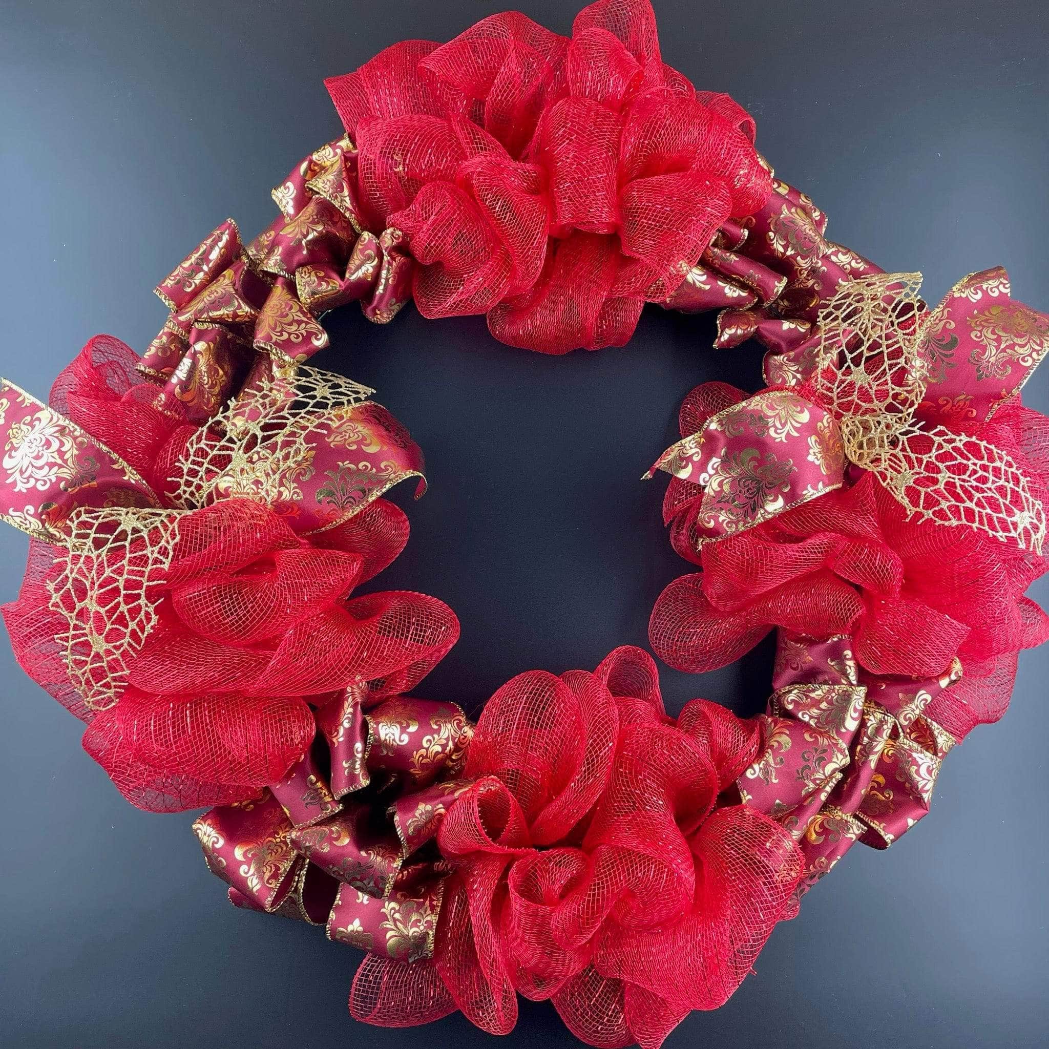 Ribbonly Kits Ruby Beauty Ribbon Wreath Kit