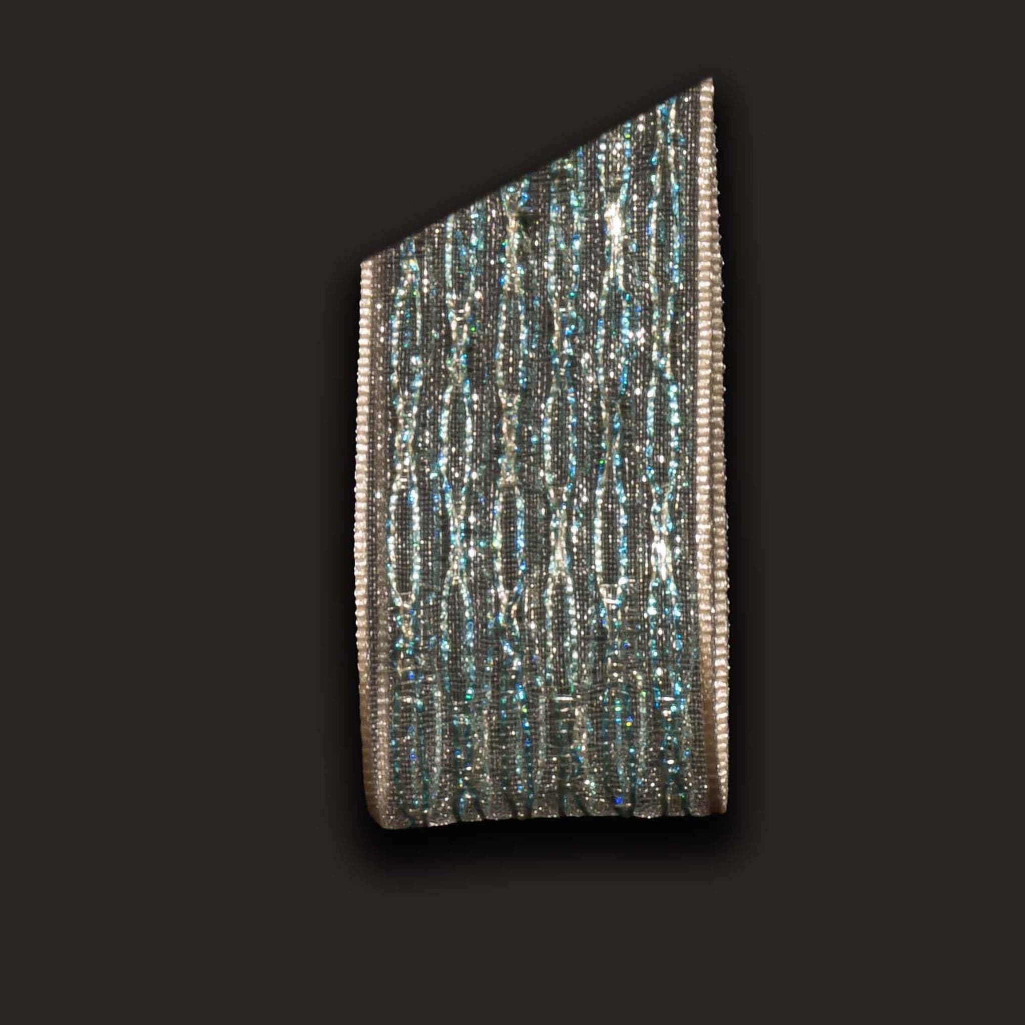 Ribbonly Organza Gold / 10m / 25mm Metallic Stripe Organza Ribbon Sand