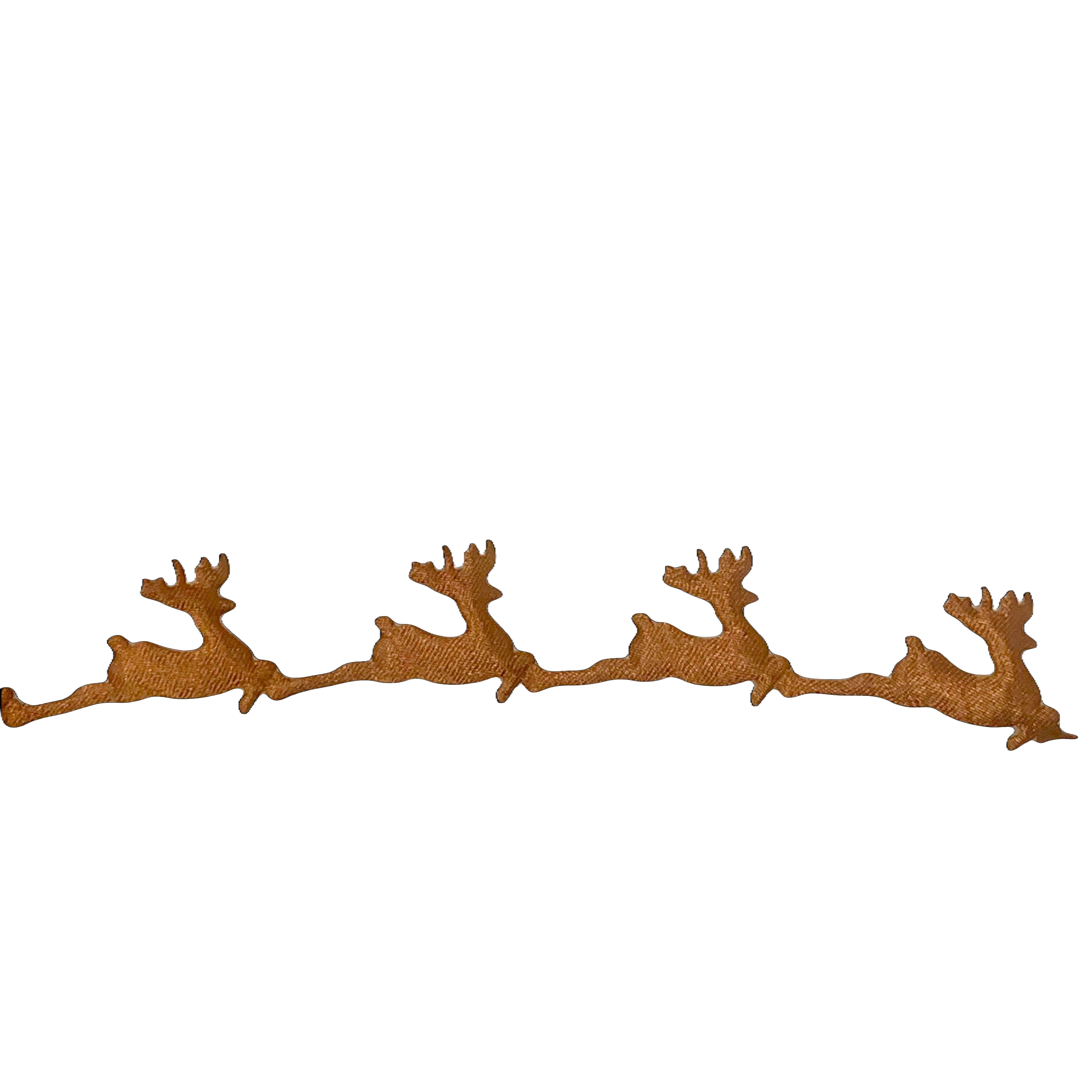 Ribbonly Ornamental Brown / 10m / 25mm Prancing Reindeer Satin Cutouts