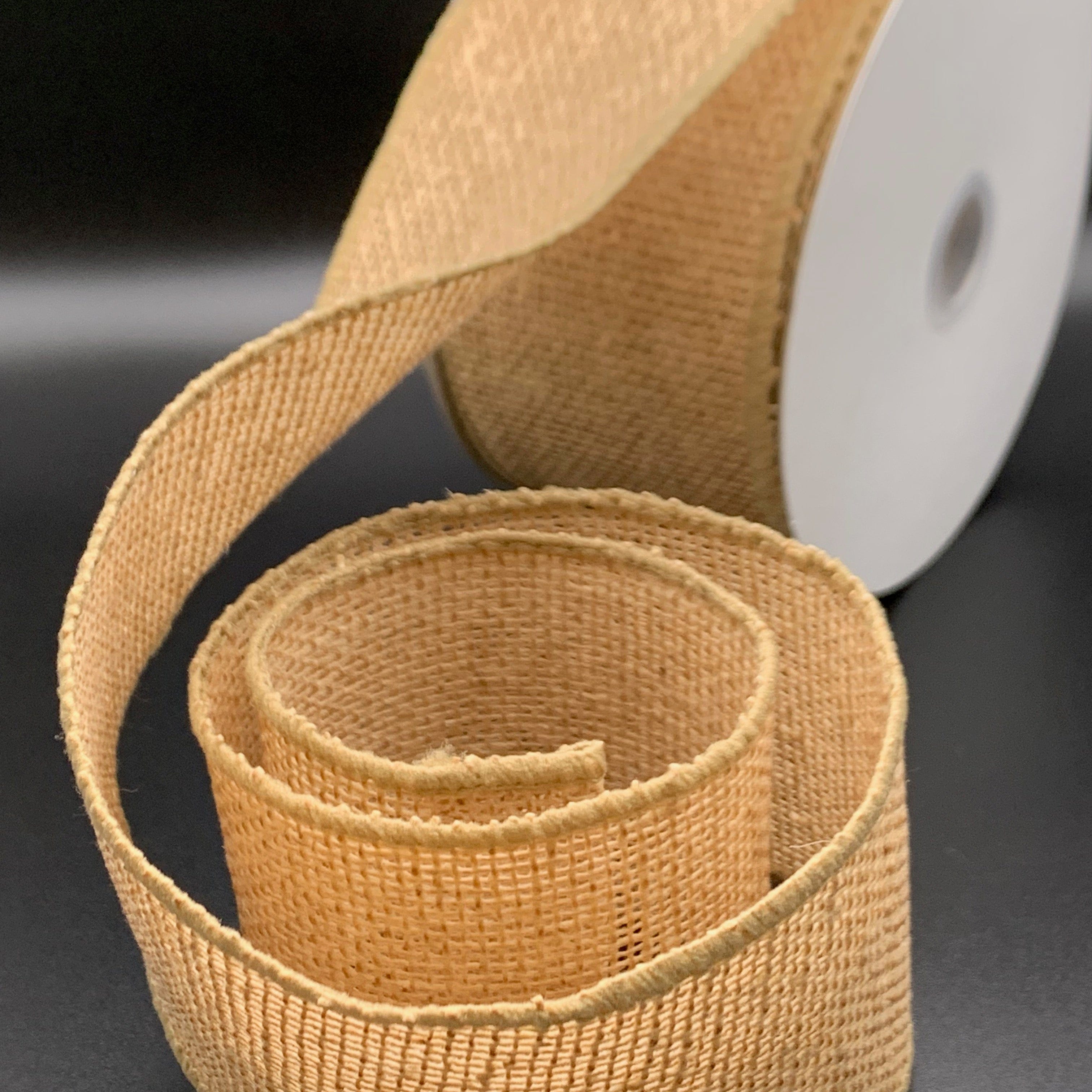 Ribbonly Wired Natural / 10m / 63mm Wired Burlap Ribbon Natural